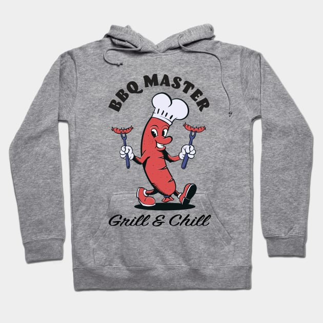 Grill Master BBQ Chef Hoodie by Black Tee Inc